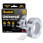 Scotch Cinta Adhesiva de Gel Doble Cara 30mmx3m - Adhesivo Removible - Soporta con Seguridad hasta 9 kg - Transparente