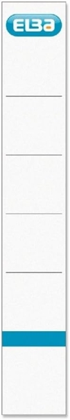 Elba Pack de 10 Etiquetas para Archivadores de 5cm de Ancho - Carton Resistente - Color Blanco