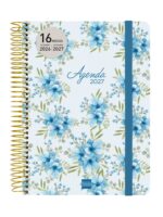 Finocam Cloe Agenda de Espiral en Catalan - 16 Meses - Semana Vista Horizontal - Formato E10 - 155x212mm - Tapa Dura - Papel de 100g/m2 - Goma Elastica - Adhesivos Tematicos - Multicolor - immagine 2