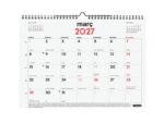 Finocam Neutro Calendario de Pared en Catalan - 16 Meses - Mes Vista - Formato L - 340x240mm - Espiral Doble Metalica - Papel de 120g/m2 - Listado de Festivos - Color Rojo/Blanco - immagine 2