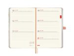 Finocam Minimal Agenda de Tapa Dura Internacional - 18 Meses - Semana Vista Horizontal - Formato M3 - 100x150mm - Papel Crema de 80g/m2 - Bolsillo Interior - Cierre con Goma - Multicolor - immagine 5