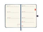Finocam Minimal Agenda de Tapa Dura Internacional - 18 Meses - Semana Vista Horizontal - Formato M3 - 100x150mm - Papel Crema de 80g/m2 - Bolsillo Interior - Cierre con Goma - Color Azul - immagine 5