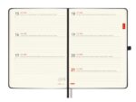 Finocam Minimal Agenda de Tapa Dura Internacional - 18 Meses - Semana Vista Horizontal - Formato M5 - 140x190mm - Papel Crema de 80g/m2 - Bolsillo Interior - Cierre con Goma - Color Negro - immagine 5