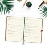 Finocam Minimal Agenda de Tapa Dura Internacional - 18 Meses - Semana Vista Horizontal - Formato M5 - 140x190mm - Papel Crema de 80g/m2 - Bolsillo Interior - Cierre con Goma - Multicolor - immagine 4