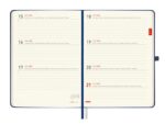 Finocam Minimal Agenda de Tapa Dura Internacional - 18 Meses - Semana Vista Horizontal - Formato M5 - 140x190mm - Papel Crema de 80g/m2 - Bolsillo Interior - Cierre con Goma - Color Azul - immagine 5