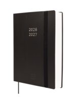 Finocam Mara Agenda de Tapa Flexible Internacional - 18 Meses - 1 Dia por Pagina - Formato Y4 - 120x170mm - Papel de 80g/m2 - Esquinas Microperforadas - Cierre con Goma - Color Negro