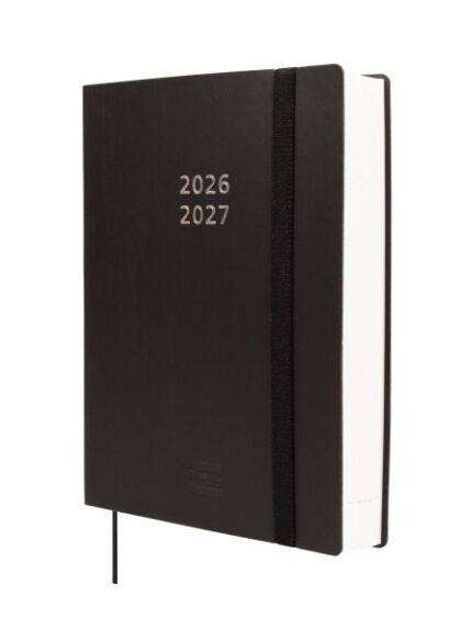 Finocam Mara Agenda de Tapa Flexible Internacional - 18 Meses - 1 Dia por Pagina - Formato Y4 - 120x170mm - Papel de 80g/m2 - Esquinas Microperforadas - Cierre con Goma - Color Negro