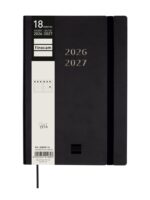 Finocam Mara Agenda de Tapa Flexible Internacional - 18 Meses - Semana Vista Vertical - Formato Y10 - 140x204mm - Papel de 80g/m2 - Esquinas Microperforadas - Cierre con Goma - Color Negro - immagine 2