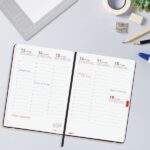 Finocam Mara Agenda de Tapa Flexible Internacional - 18 Meses - Semana Vista Vertical - Formato Y10 - 140x204mm - Papel de 80g/m2 - Esquinas Microperforadas - Cierre con Goma - Color Negro - immagine 4