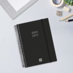 Finocam Espiral Agenda Internacional - 18 Meses - 2 Dias por Pagina - Formato E10 - 155x212mm - Tapas de Polipropileno - Papel de 70g/m2 - Esquinas Microperforadas - Color Negro - immagine 3