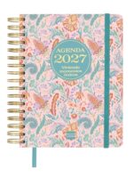 Finocam Vitae Agenda de Espiral - 16 Meses - Semana Vista Horizontal - Formato 4º - 155x217mm - Tapa Dura - Papel de 80g/m2 - Cierre con Goma Elastica - Bolsillo con Fuelle - Multicolor