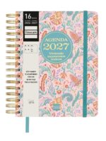 Finocam Vitae Agenda de Espiral - 16 Meses - Semana Vista Horizontal - Formato 4º - 155x217mm - Tapa Dura - Papel de 80g/m2 - Cierre con Goma Elastica - Bolsillo con Fuelle - Multicolor - immagine 2