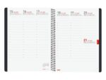 Finocam Ikon Agenda de Espiral Internacional - 16 Meses - Semana Vista Vertical - Formato E10 - 155x212mm - Tapas de PP - Papel de 80g/m2 - Goma Elastica - Adhesivos Tematicos - Color Negro - immagine 5