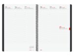 Finocam Ikon Agenda de Espiral Internacional - 16 Meses - Semana Vista Vertical - Formato E40 - 210x297mm - Tapas de PP - Papel de 80g/m2 - Goma Elastica - Adhesivos Tematicos - Color Negro - immagine 5