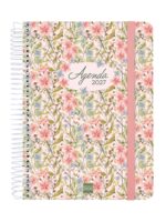 Finocam Cloe Agenda de Espiral - 16 Meses - Semana Vista Horizontal - Formato E10 - 155x212mm - Tapa Dura - Papel de 100g/m2 - Cierre con Goma Elastica - Adhesivos Tematicos - Multicolor