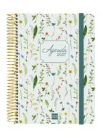 Finocam Cloe Agenda de Espiral - 16 Meses - Semana Vista Horizontal - Formato E10 - 155x212mm - Tapa Dura - Papel de 100g/m2 - Cierre con Goma Elastica - Adhesivos Tematicos - Multicolor