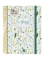 Finocam Cloe Agenda de Espiral - 16 Meses - Semana Vista Horizontal - Formato E10 - 155x212mm - Tapa Dura - Papel de 100g/m2 - Cierre con Goma Elastica - Adhesivos Tematicos - Multicolor - immagine 2