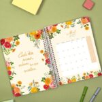 Finocam Cloe Agenda de Espiral - 16 Meses - Semana Vista Horizontal - Formato E10 - 155x212mm - Tapa Dura - Papel de 100g/m2 - Cierre con Goma Elastica - Adhesivos Tematicos - Multicolor - immagine 5
