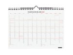 Finocam Neutro Calendario de Pared - 16 Meses - Mes Vista - Formato S - 210x150mm - Espiral Doble Metalica - Papel de 120g/m2 - Listado de Festivos - Color Rojo/Blanco - immagine 4
