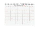 Finocam Neutro Calendario de Pared - 16 Meses - Mes Vista - Formato L - 340x240mm - Espiral Doble Metalica - Papel de 120g/m2 - Listado de Festivos - Color Rojo/Blanco - immagine 4