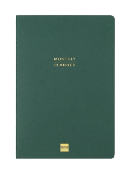 Finocam Haiku Planificador sin Fechar - Internacional - Mes Vista - Formato Y11 - 165x240mm - Papel de 95g/m2 - Hojas con Punteado - 16 Meses - Color Verde