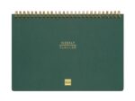 Finocam Haiku Planificador sin Fechar - Internacional - Semana Vista Vertical - 240x165mm - Tapa Dura - Papel de 95g/m2 - 57 Semanas - Espiral Metalica - Color Verde