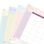 Finocam Bari Planificador sin Fechar - Internacional - Mes Vista - Formato A4 - 297x210mm - Papel de 90g/m2 - 60 Hojas Encoladas - Multicolor - immagine 3