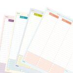 Finocam Bari Planificador sin Fechar - Internacional - Semana Vista Vertical - Formato A4 - 297x210mm - Papel de 90g/m2 - 60 Hojas Encoladas - Multicolor - immagine 3