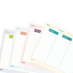 Finocam Bari Planificador sin Fechar - Internacional - Semana Vista Vertical - 290x116mm - Papel de 90g/m2 - 60 Hojas Encoladas - Multicolor - immagine 3