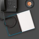 Finocam Phone Indice Telefonico - Formato 8º - 100x150mm - Tapas de Carton Forrado - Papel de 120g/m2 - Cierre con Goma Elastica - Espiral Doble Metalica - Color Azul - immagine 3