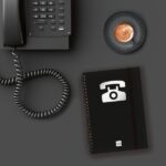 Finocam Phone Indice Telefonico - Formato A5 - 148x210mm - Tapas de Carton Forrado - Papel de 120g/m2 - Cierre con Goma Elastica - Espiral Doble Metalica - Color Negro - immagine 2