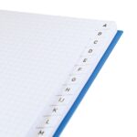 Finocam A-Z Indice Alfabetico - Formato A5 - 148x210mm - Tapas de Carton Forrado - Papel de 80g/m2 - Cierre con Goma Elastica - Espiral Doble Metalica - Color Azul - immagine 4