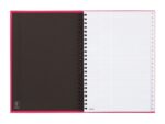 Finocam A-Z Indice Alfabetico - Formato A5 - 148x210mm - Tapas de Carton Forrado - Papel de 80g/m2 - Cierre con Goma Elastica - Espiral Doble Metalica - Color Magenta - immagine 5