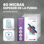 Fellowes Imagelast Pack de 500 Fundas para Plastificar - Formato A4 - Efecto Brillo - 80 micras - Flechas Indicadoras de Direccion - Transparente - immagine 4
