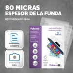 Fellowes Imagelast Pack de 500 Fundas para Plastificar - Formato A3 - Efecto Brillo - 80 micras - Flechas Indicadoras de Direccion - Transparente - immagine 3