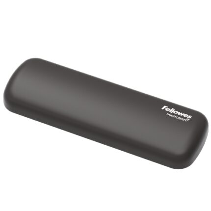 Fellowes Breyta Reposamuñecas para Raton - Proteccion Antibacteriana Microban - Revestimiento Antipolvo - Tacto Suave - Soporte Ergonomico - Alivio del Dolor - 18x6x1.75cm - Color Negro