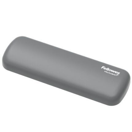Fellowes Breyta Reposamuñecas para Raton - Proteccion Antibacteriana Microban - Revestimiento Antipolvo - Tacto Suave - Soporte Ergonomico - Alivio del Dolor - 18x6x1.75cm - Color Gris