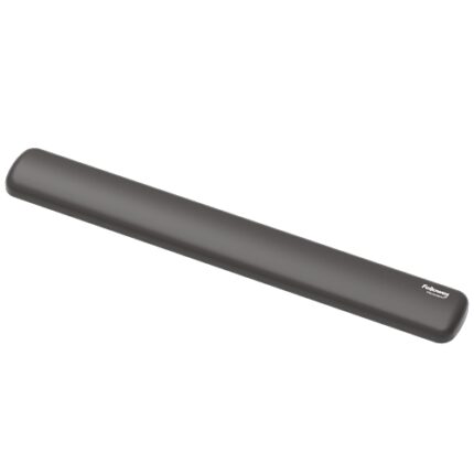 Fellowes Breyta Reposamuñecas para Teclado - Proteccion Antibacteriana Microban - Revestimiento Antipolvo - Tacto Suave - Soporte Ergonomico - Alivio del Dolor - 47x6x1.75cm - Color Negro