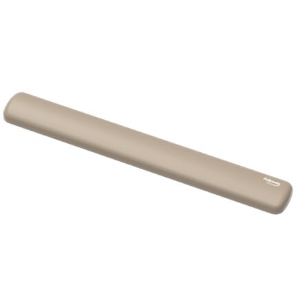 Fellowes Breyta Reposamuñecas para Teclado - Proteccion Antibacteriana Microban - Revestimiento Antipolvo - Tacto Suave - Soporte Ergonomico - Alivio del Dolor - 47x6x1.75cm - Color Beige Arena