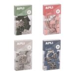 Apli Up North Expositor con 16 Cajas de 140 Clips 28mm + 16 Cajas de 15 Pinzas Metalicas 19mm - Colores Surtidos - immagine 2