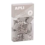 Apli Up North Pack con 15 Pinzas de Metal 19mm - Color Gris