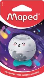Maped Planetas Sacapuntas Metalico 1 Orificio con Deposito - Divertidos Diseños de Planetas - Coleccionables - immagine 2