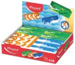 Maped Expositor de 20 Gomas de Borrar con 3 Diseños de Animales - Forma Rectangular - Sin Ftalatos - Colores Surtidos
