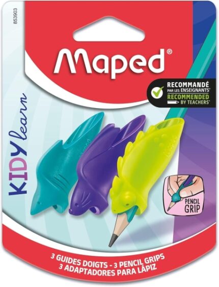 Maped Kidy Lern Pack de 3 Guias de Lapiz para Dedos - 3 Modelos Tiburon
