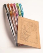 Uni-ball Signo Sparkling UM-120SP Expositor con 48 Rollers de Tinta Gel + 50 Tarjetas Kraft Gratis - Punta de Bola 1mm - Tinta Pigmentada Resistente al Agua y Luz - Efecto Purpurina - Color Violeta Parma - immagine 3