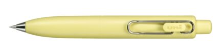 Uni-ball One P Boligrafo Retractil con Punta Fina 0.5mm - Agarre Suave y Comodo - Tinta Color Negro - Cuerpo de Color Amarillo Banana