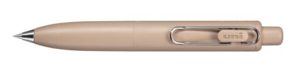 Uni-ball One P Boligrafo Retractil con Punta Fina 0.5mm - Agarre Suave y Comodo - Tinta Color Negro - Cuerpo de Color Marron Cafe