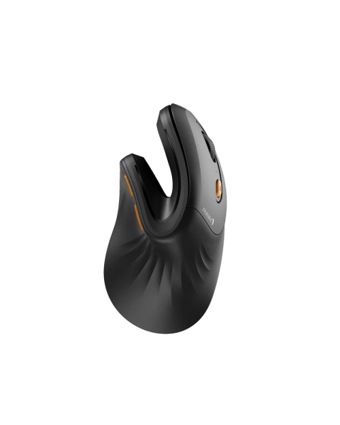 ProtoArc EM11 NL Raton Vertical Ergonomico Inalambrico - 2400 dpi -  Bluetooth + 2.4Ghz - Bateria Recargable - Multidispositivo - Color Negro y Naranja