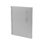 Milan Shadow Cuaderno Espiral Formato A4 Cuadricula 5x5 - 80 Hojas de 95 gr/m2 Microperforadas y con 4 Taladros - Tapa Dura - Color Gris