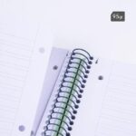 Milan 430 Since 1918 Cuaderno Espiral Formato A4 Doble Pauta 3,5mm - 80 Hojas de 95 gr/m2 Microperforadas con 4 Taladros - Tapa Dura - Color Verde - immagine 3